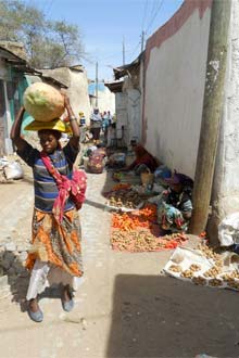 Mercado de rua em Harar