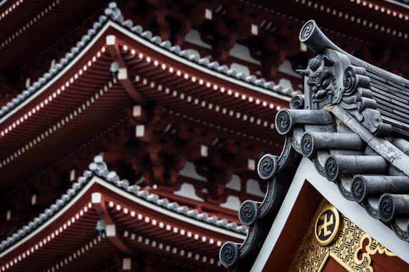 Templo budista de Sensoji, em Asakusa.