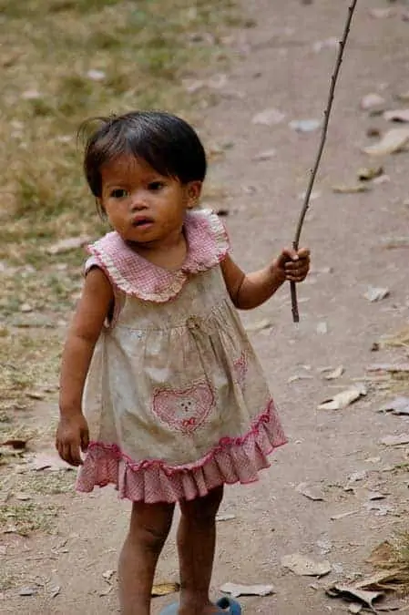 Aldeia próxima de Angkor Wat, Camboja