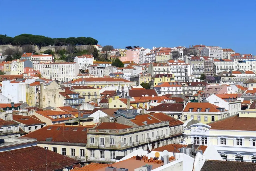 Vista da Baixa de Lisboa e Castelo de São Jorge