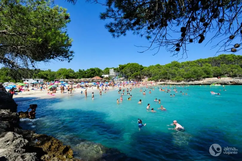Cala Mondragó em Santanyí, costa leste de Maiorca