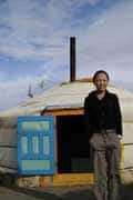 Um dos tradicionais <i>gers</i> mongóis onde pernoitei no Deserto de Gobi