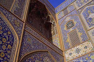 Pormenor da mesquita Sheikh Lotfollah, Esfaão, Irão