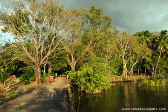 Turistas em Mérida, ilha Ometepe