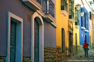 Rua do centro histórico de La Paz