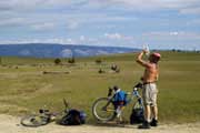 David, companheiro de pedaladas na Ilha de Olkhon