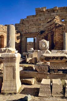 Ruínas romanas de Leptis Magna, Líbia