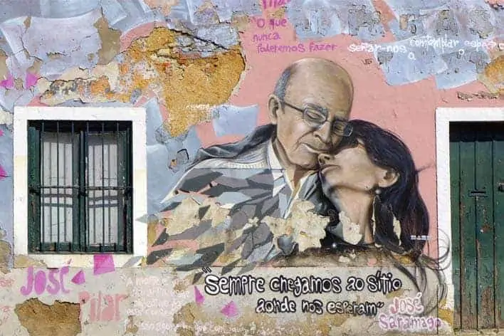 Mural sobre José Saramago