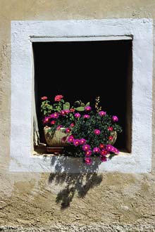 Janela em Lourmarin, França
