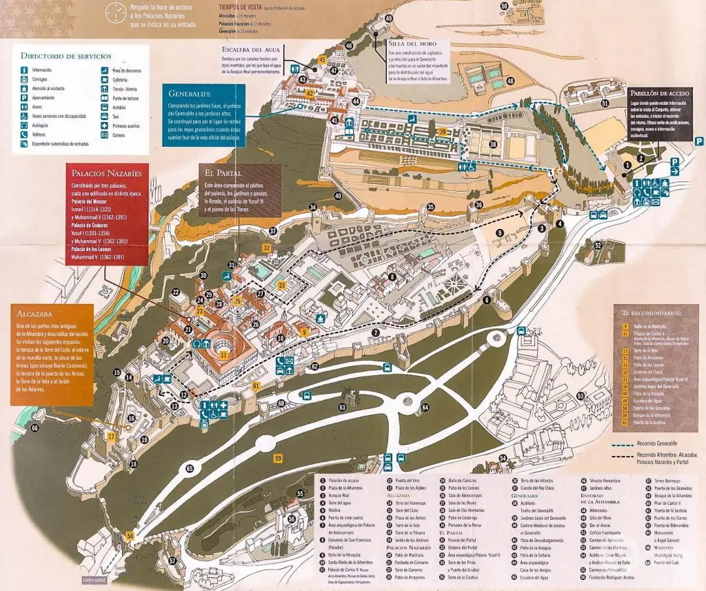 Mapa de Alhambra, Granada