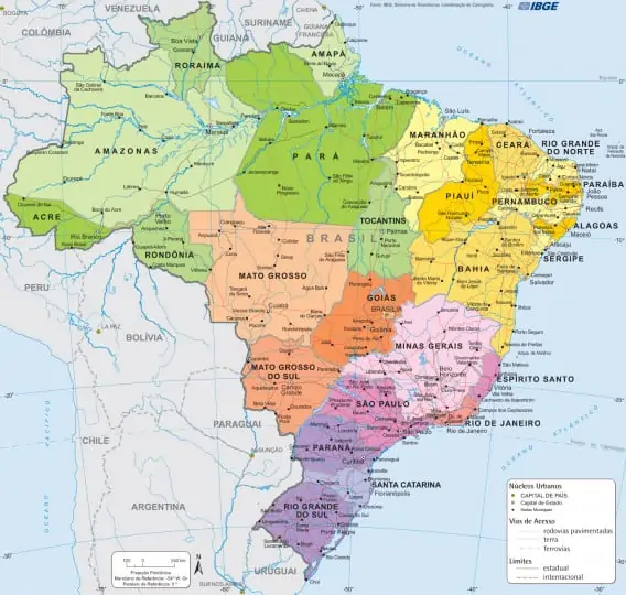 Mapa do Brasil - Alma de Viajante