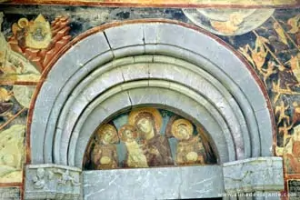 Fresco no mosteiro de Moraca, entre Podgorica e Kolasin