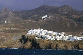 Chegada à ilha grega de Naxos