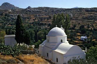 Paisagem da ilha grega de Naxos