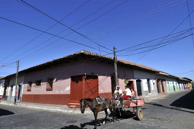 Meio de transporte ainda utilizado em León, Nicarágua