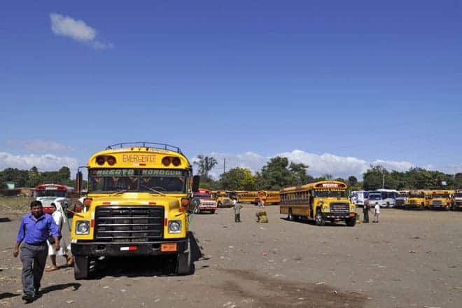 Estação de autocarros em Masaya, Nicarágua