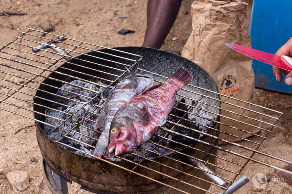 Peixe grelhado em Cabo Verde