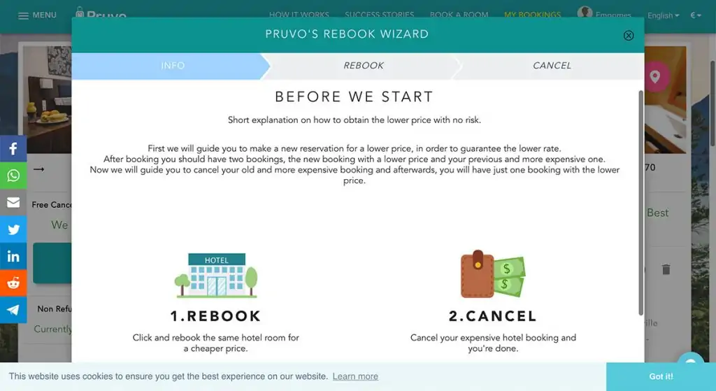 Poupar nos hotéis com Pruvo