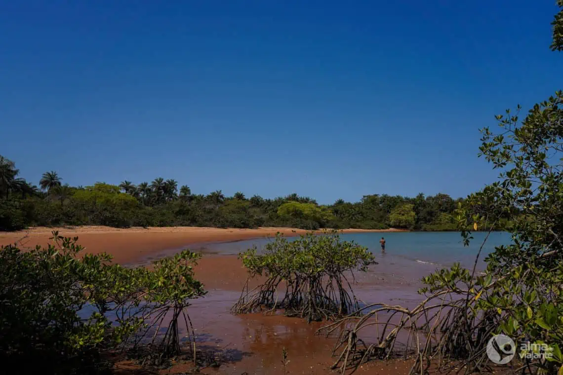 Praia Etikorete, ilha de Bubaque, Bijagós, Guiné-Bissau