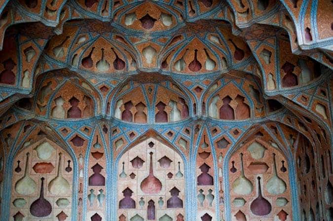 Sala de Música do palácio Ali Qapu, em Esfahan
