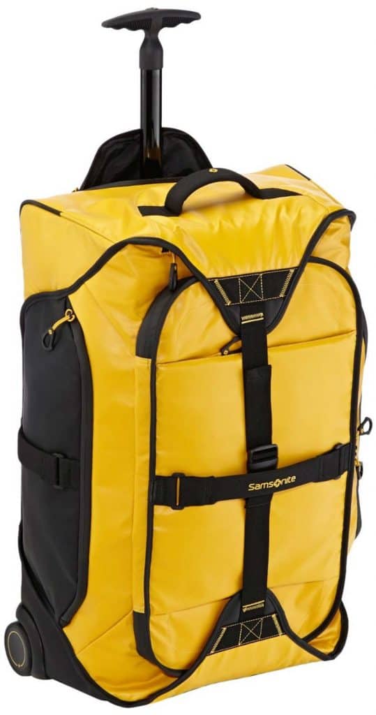 O duffle da Samsonite utilizado como trolley
