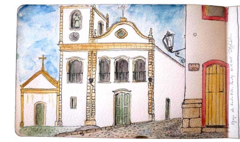 Desenho da Igreja de Santa Rita, Paraty