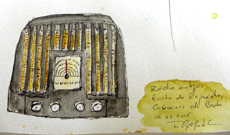 Sketch de um rádio antigo