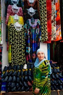 Bazar Barakat em Dushanbe, capital do Tajiquistão