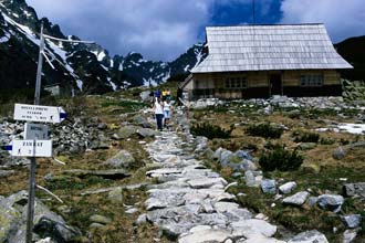 Refúgio no percurso dos Cinco Lagos, Montes Tatra