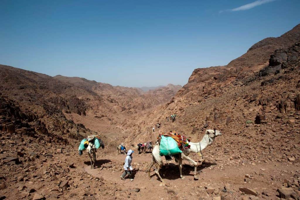 Trilho perto do monte Sinai
