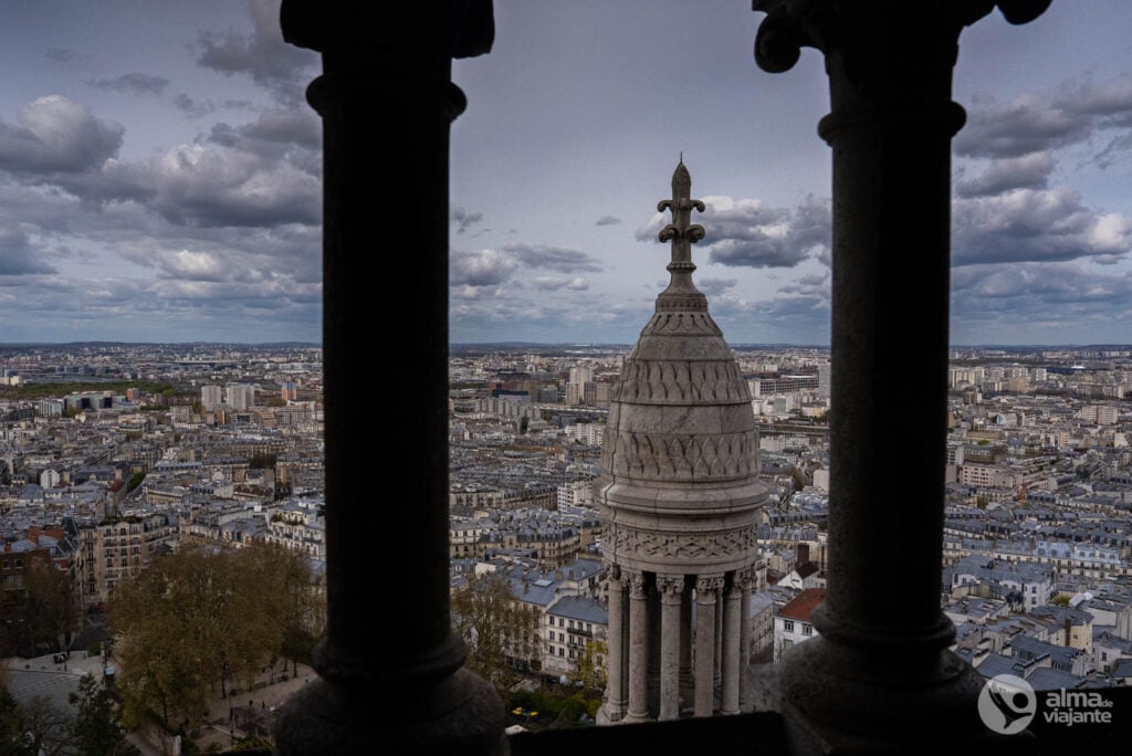 Vista a partir da cúpula da Basílica de Sacré-Coeur, em Paris